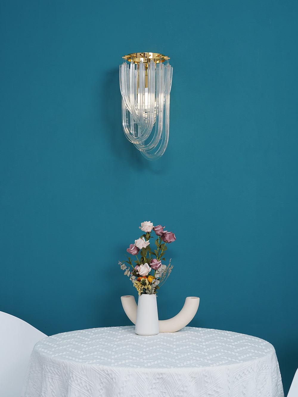 Aurora Wall Lamp Trevi Murano Glass Gold Modern Luxury - Neutralighting