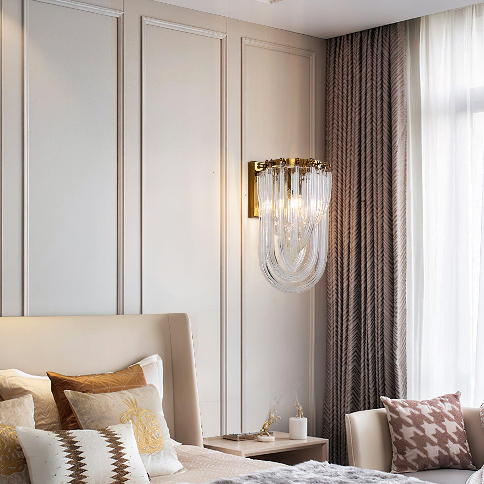 Aurora Wall Lamp Trevi Murano Glass Gold Modern Luxury - Neutralighting