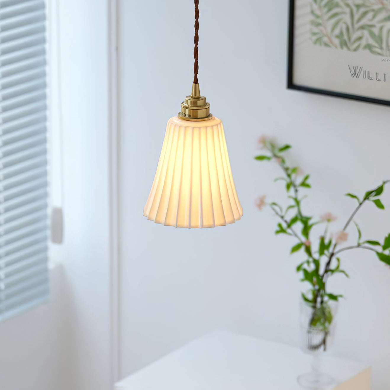 Arisha Trumpet Ceramic Pendant Light