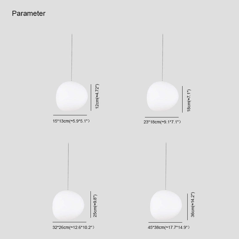 Valentina Sleek Minimalist Floating Egg-shaped Glass Pendant Light