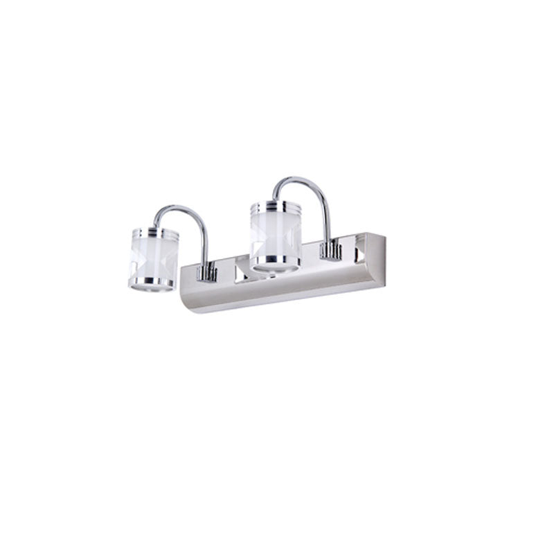 Arisha Modern Lantern Metal/Acrylic Wall Lamp, Silver