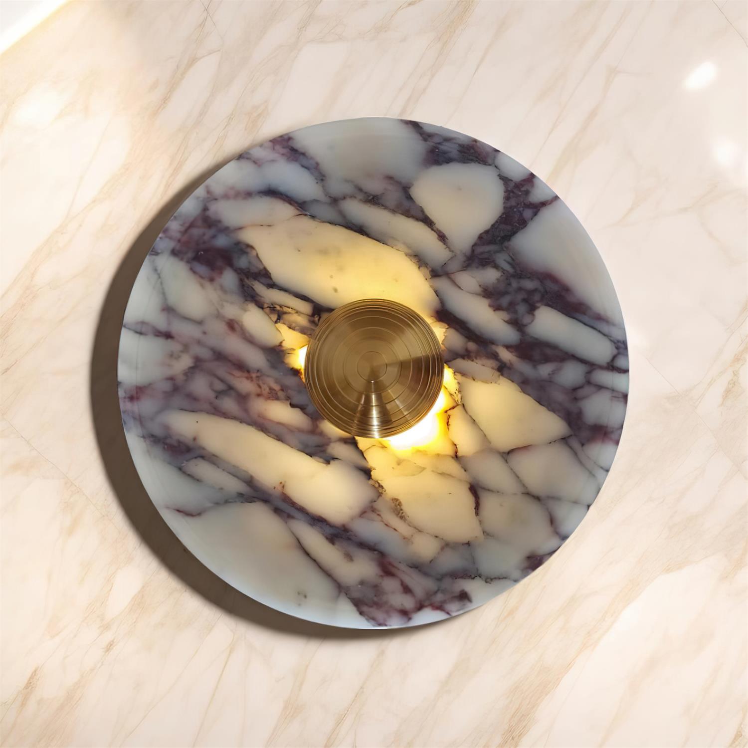 Sfera Applique Murale Moderne LED Disque en Marbre - Neutralighting