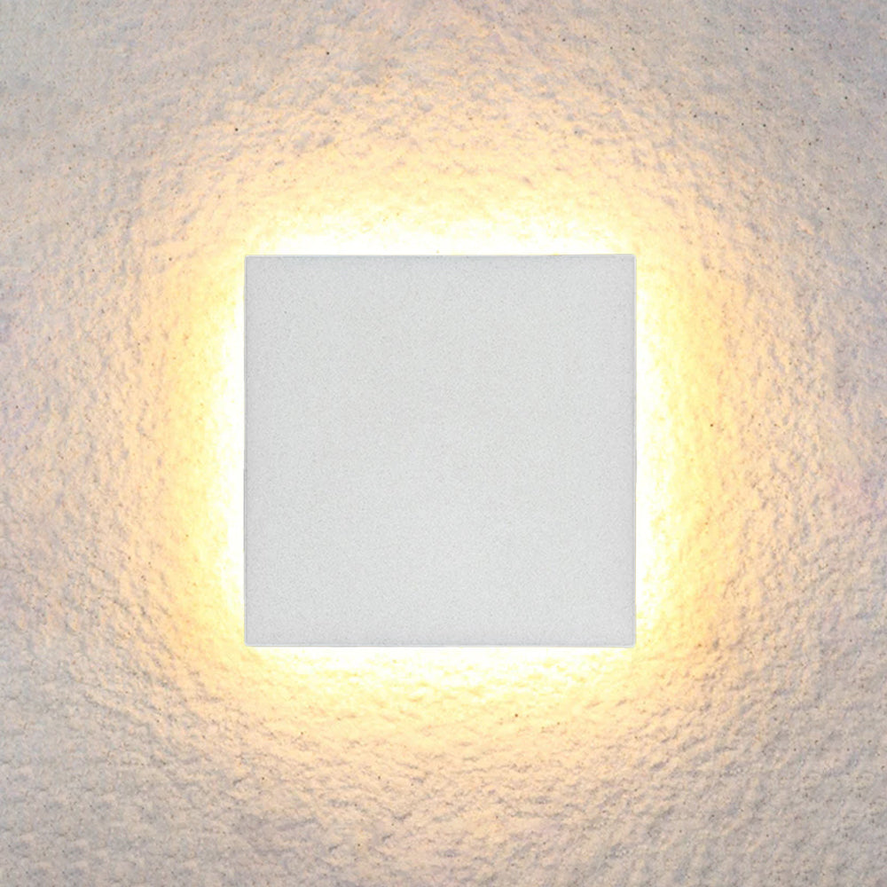Ray Minimalist Round/Square Outdoor Wall Lamp LED, Black/White