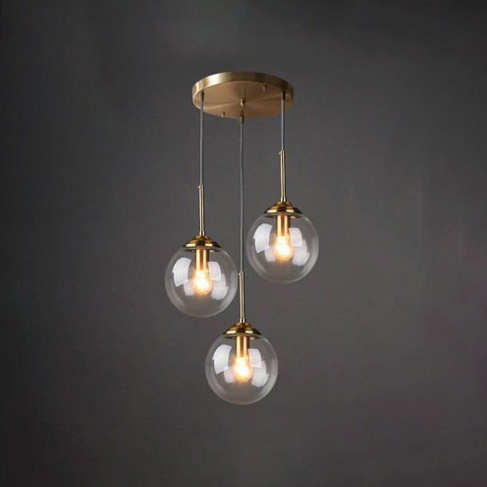 Valentina Designer Bubble Glass Pendant Light, Smoke/Clear/Amber
