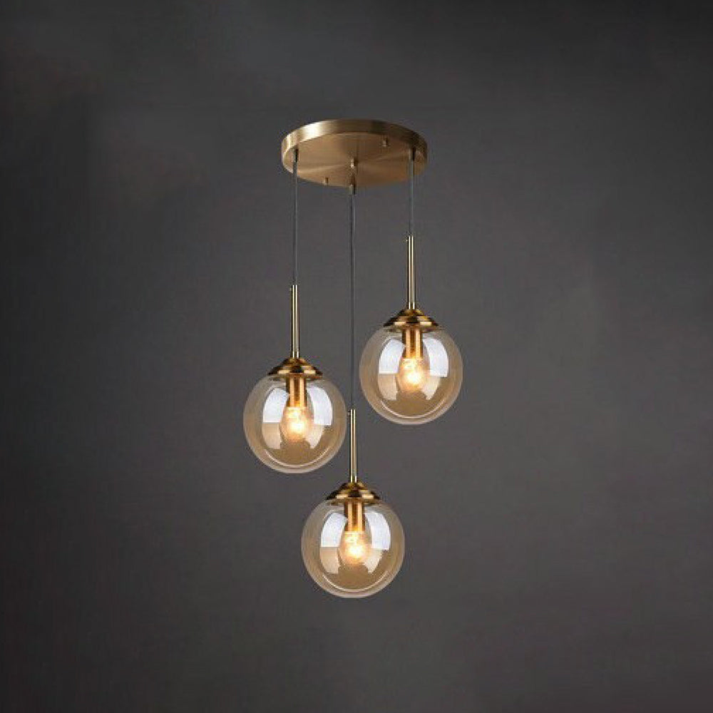 Valentina Designer Bubble Glass Pendant Light, Smoke/Clear/Amber