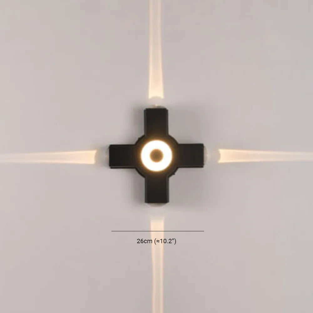 Ray Modern Waterproof Minimalist Cross Outdoor Wall Light Garden/Corridor