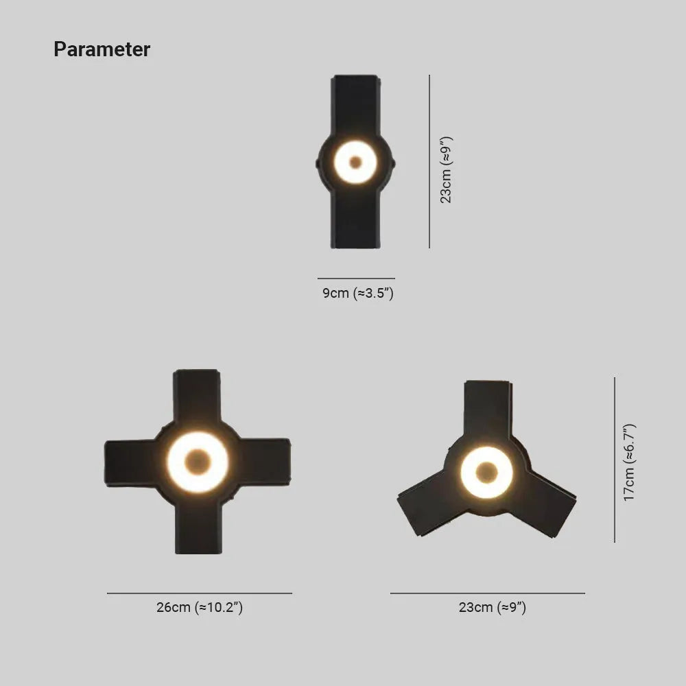 Ray Modern Waterproof Minimalist Cross Outdoor Wall Light Garden/Corridor