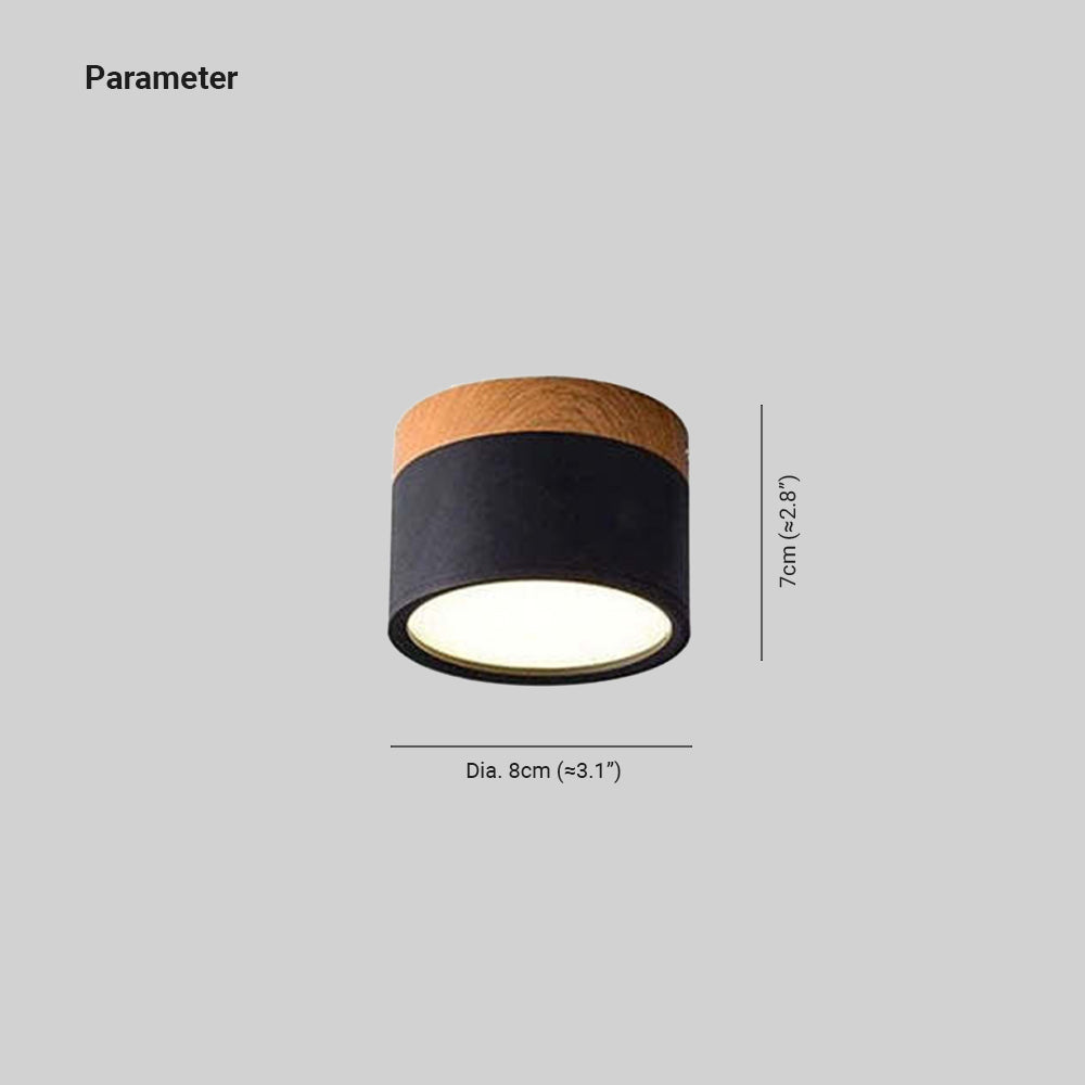 Valentina Modern Cylindrical Metal/Acrylic Flush Mount Ceiling Light