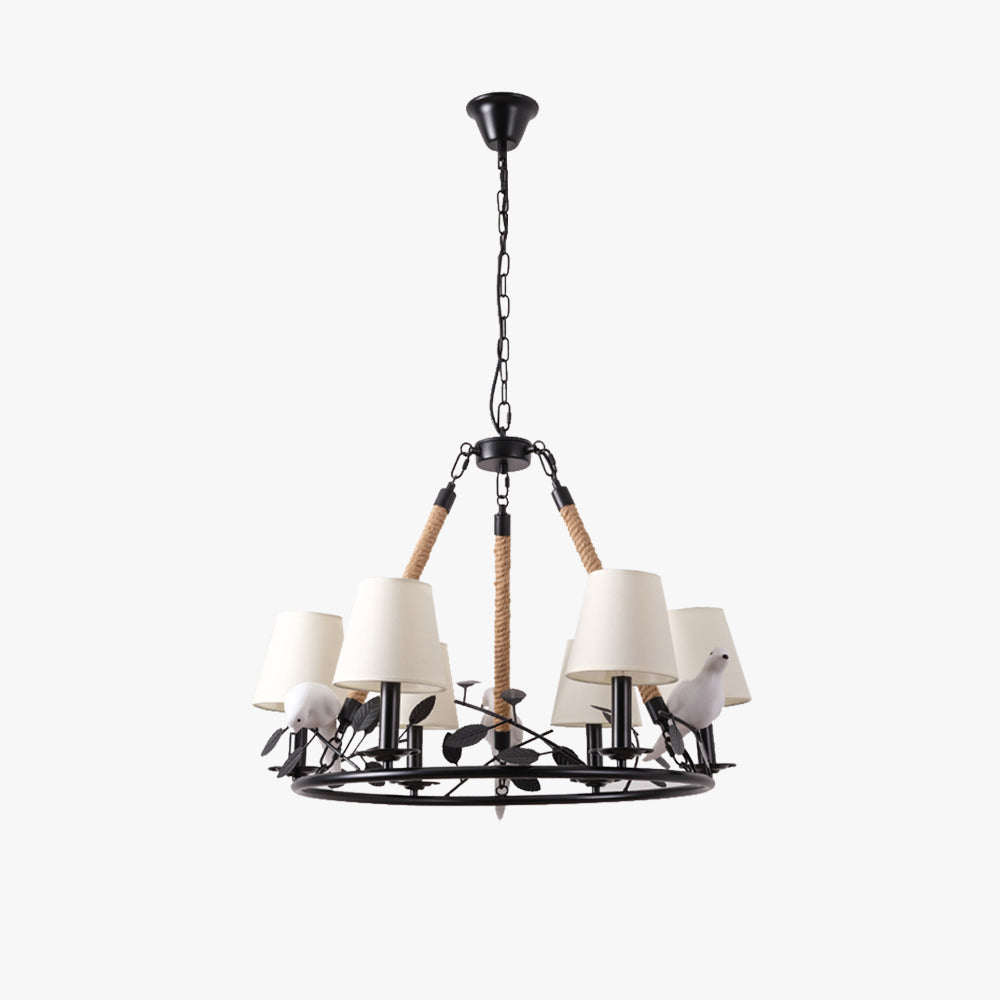 Epoch Vintage LED Chandelier Black Metal Living Room/Bedroom