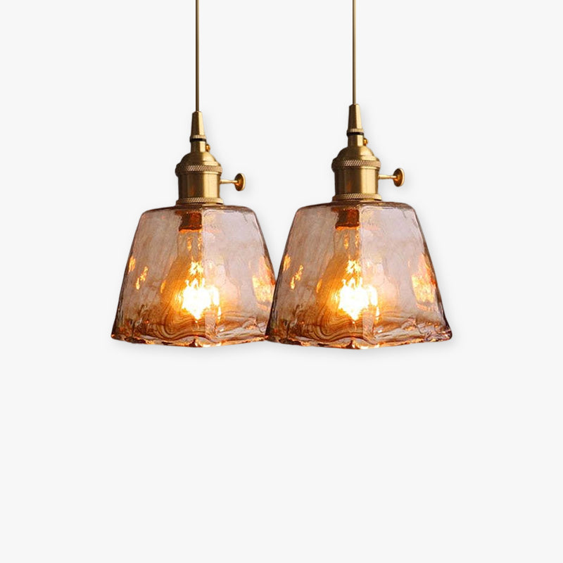 Valentina Industrial Pendant Light Glass&Brass