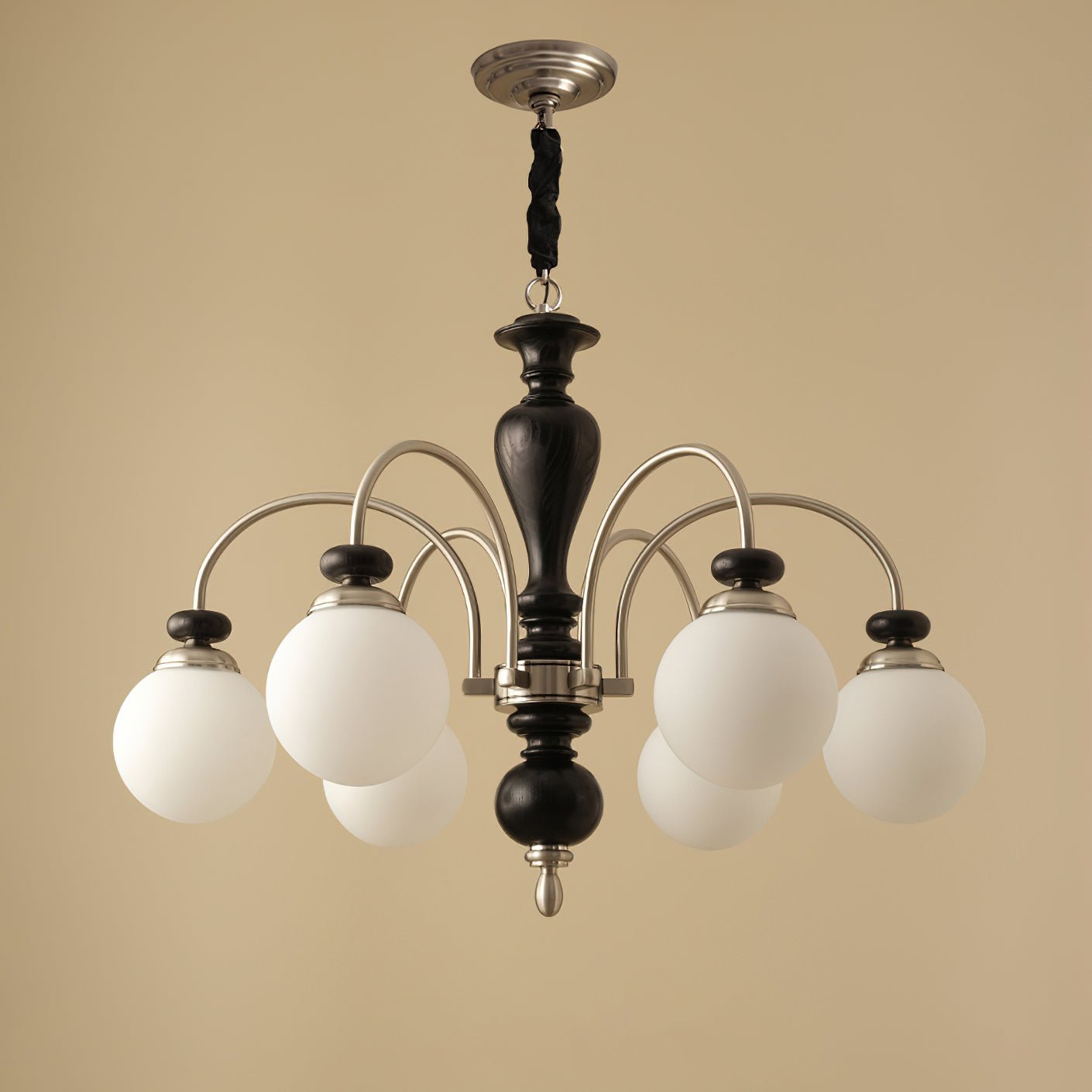 Solara Chandelier Classic Wooden Brass - Letslighting