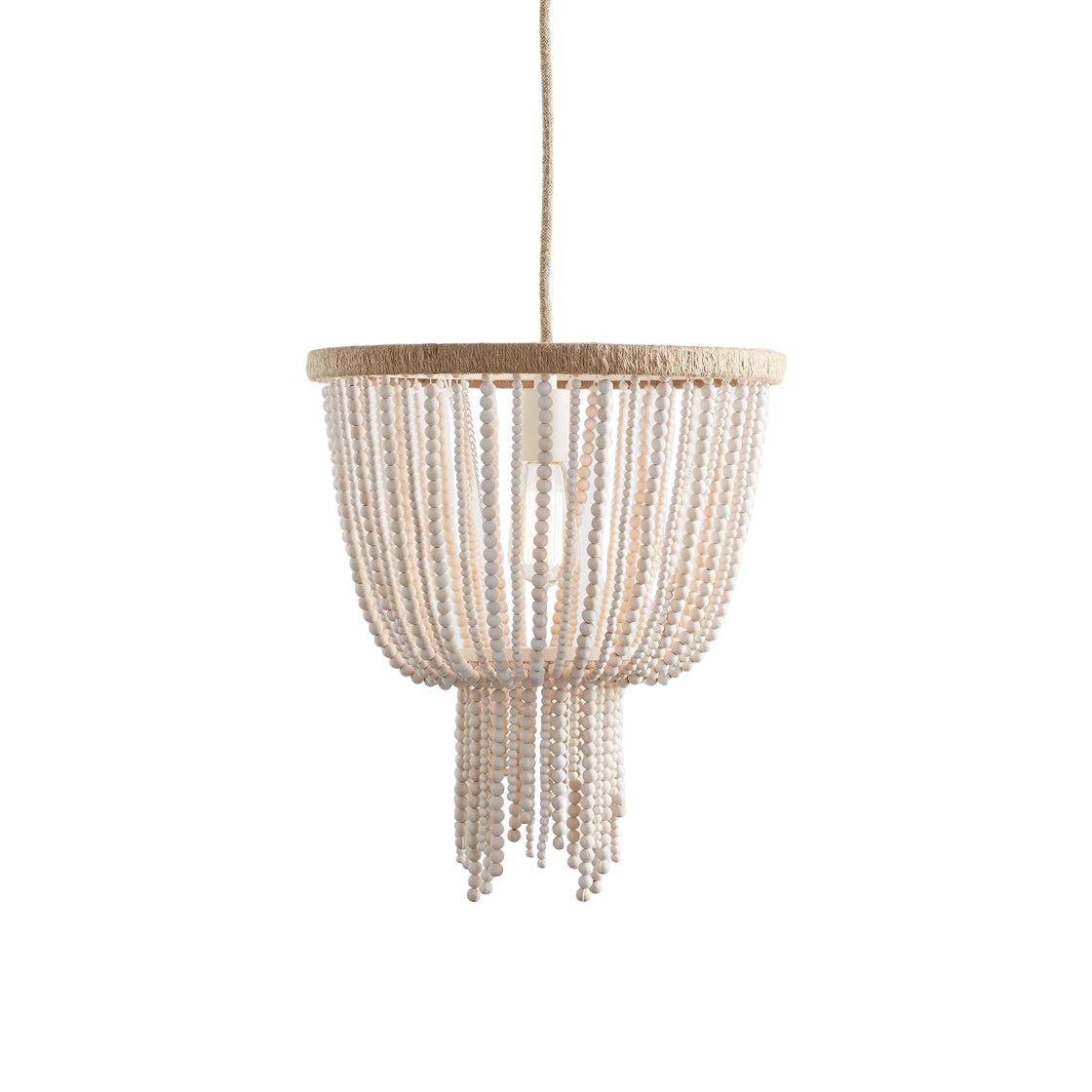 Himinuvyi Modern Beaded Wooden Rope Chandelier - Letslighting