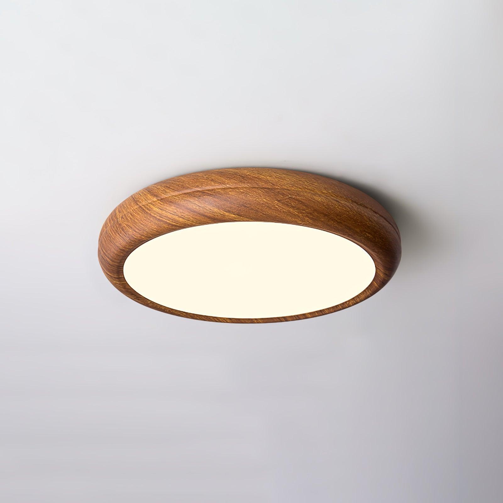 Orbis Wood Wood Grain Round Ceiling Light - Neutralighting