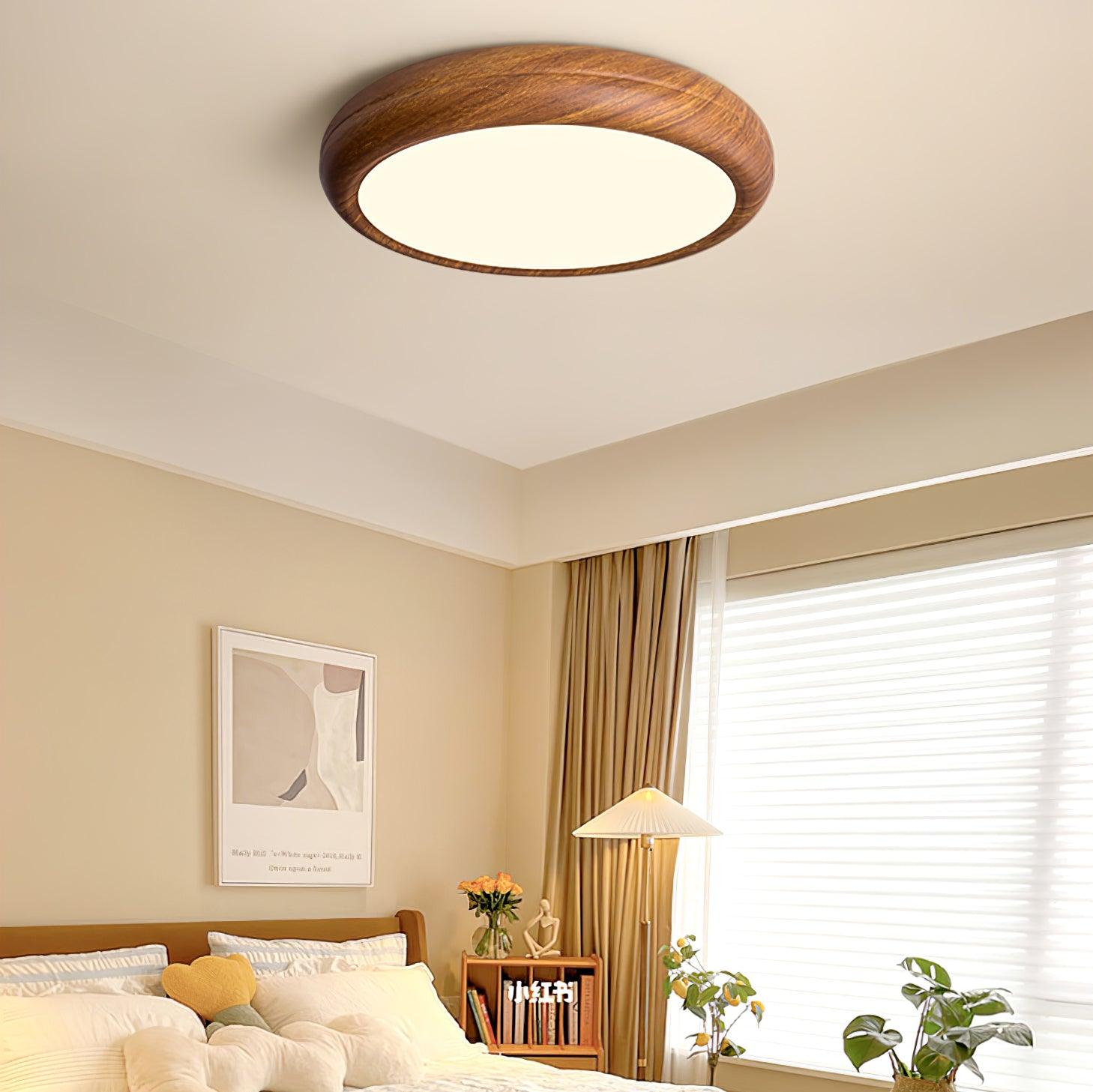 Orbis Wood Wood Grain Round Ceiling Light - Neutralighting