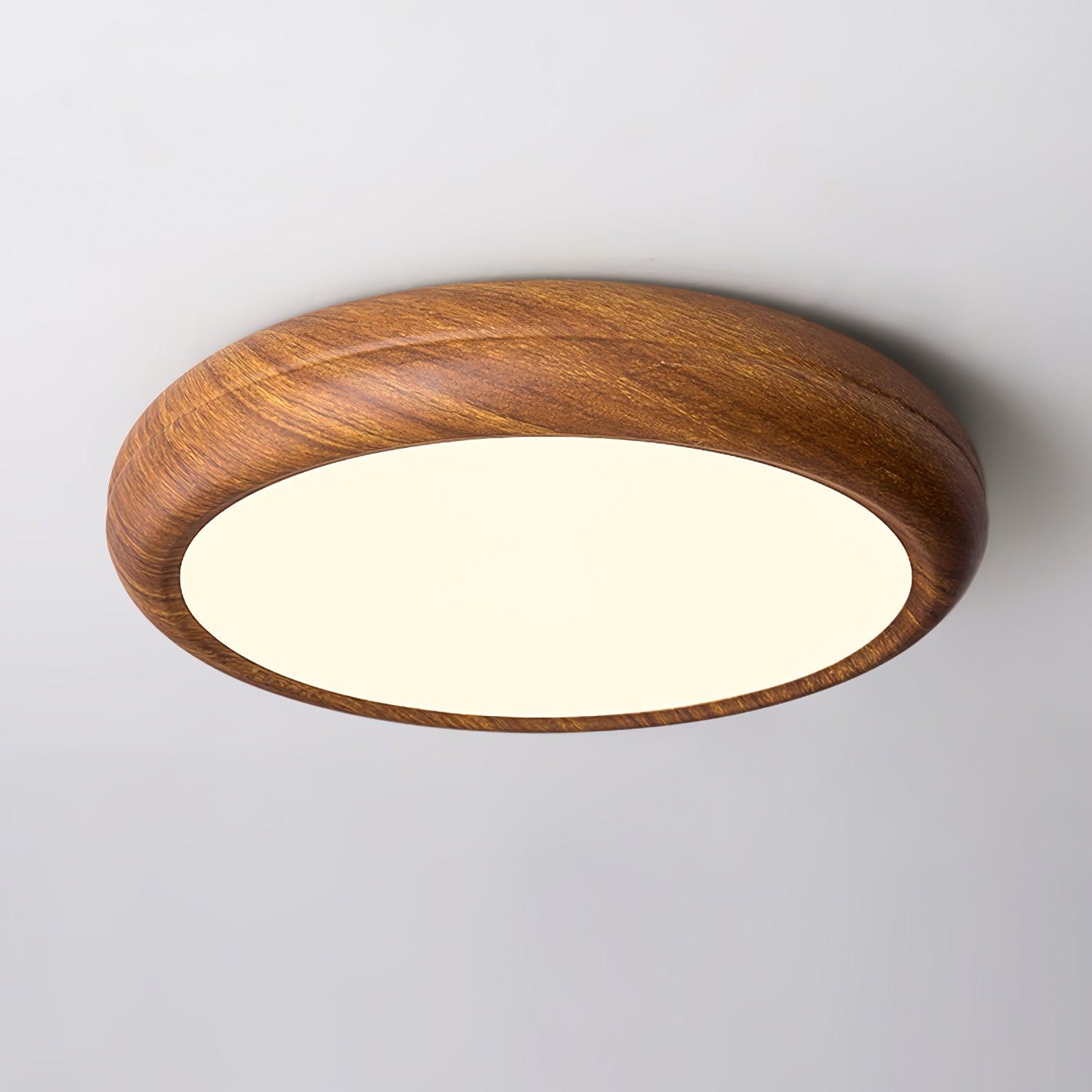 Orbis Wood Wood Grain Round Ceiling Light - Neutralighting
