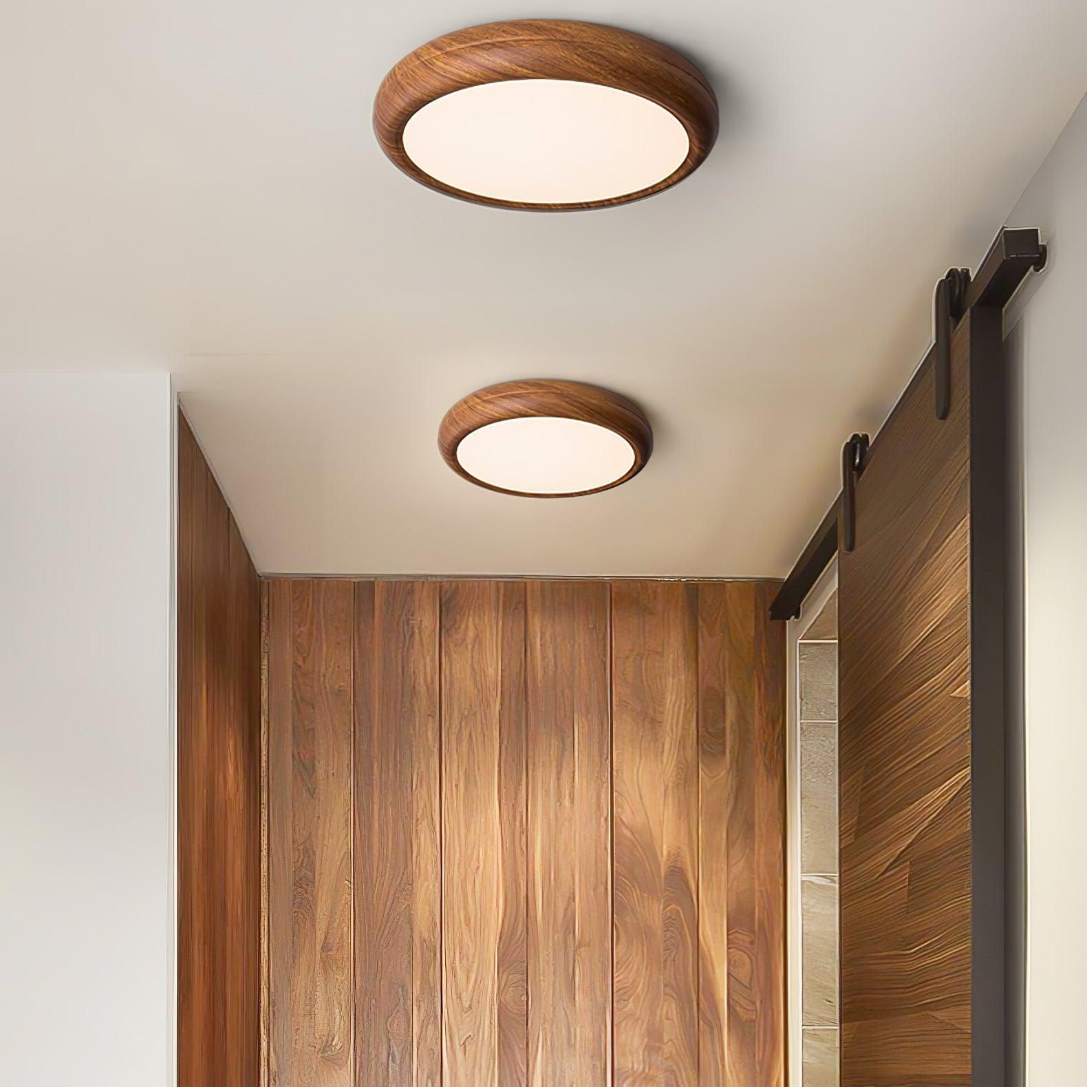 Orbis Wood Wood Grain Round Ceiling Light - Neutralighting