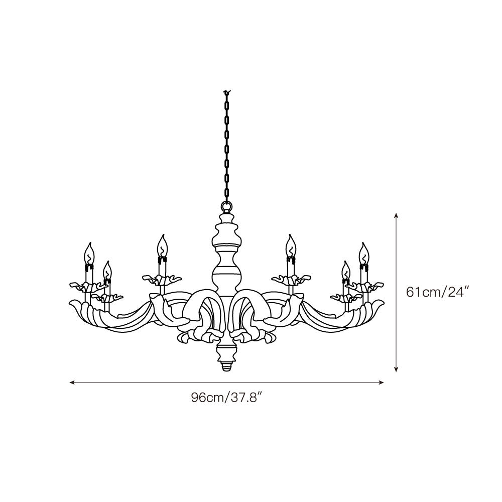 Vovynan Luxury Roman Column Wooden Chandelier - Letslighting