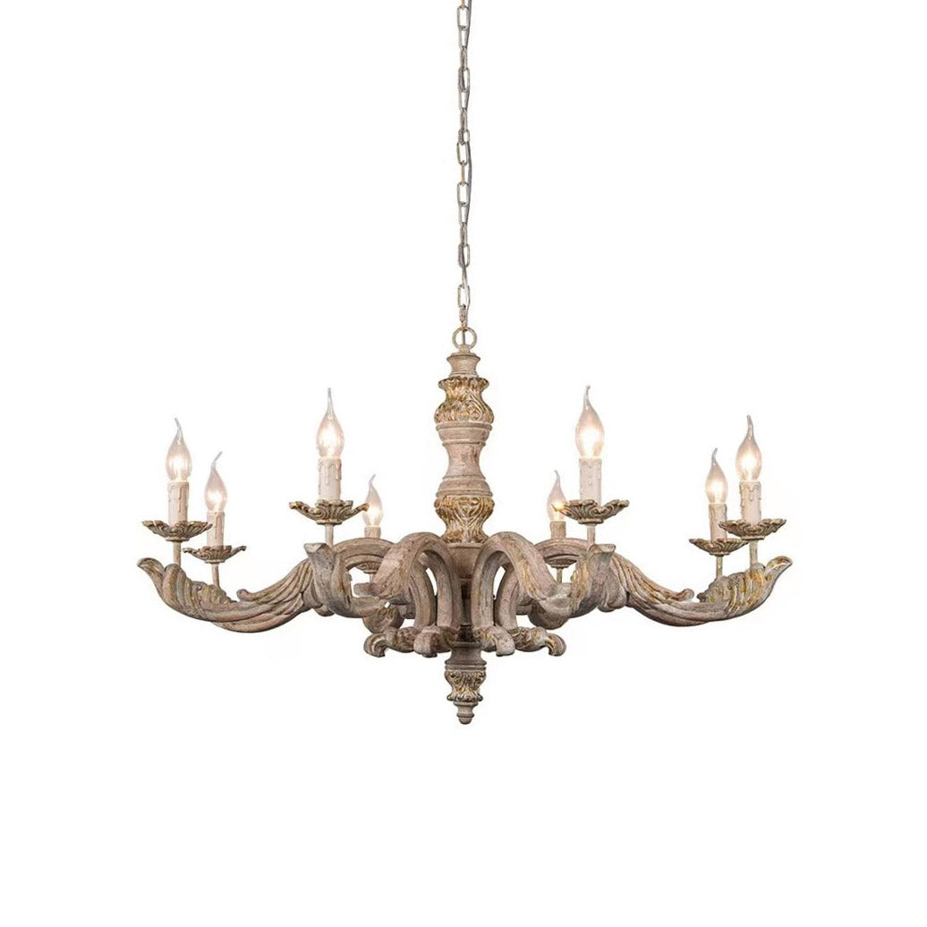 Vovynan Luxury Roman Column Wooden Chandelier - Letslighting