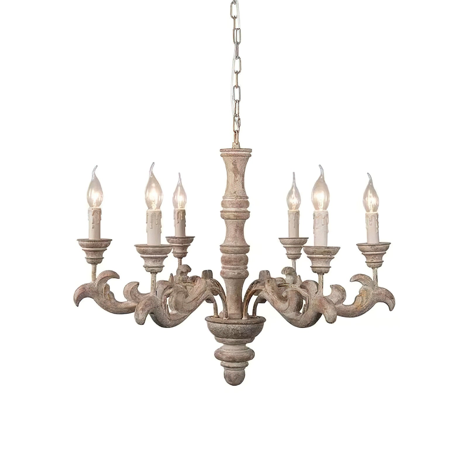 Vovynan Luxury Roman Column Wooden Chandelier - Letslighting