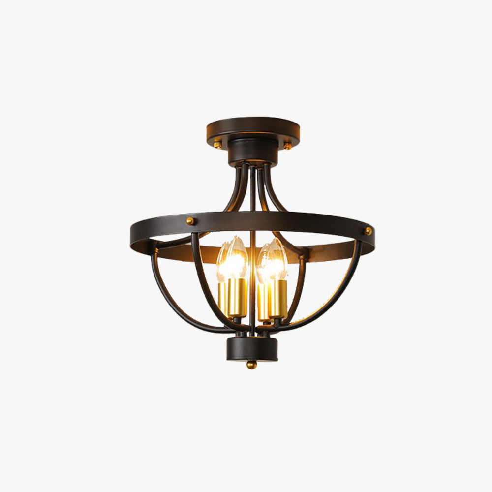 Silva Vintage LED Pendant Light Matte Black Metal Dining Room