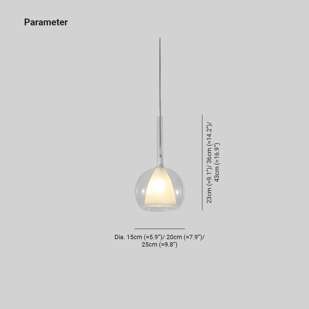 Valentina Pendant Light Glass Modern Sphere LED Dining Room