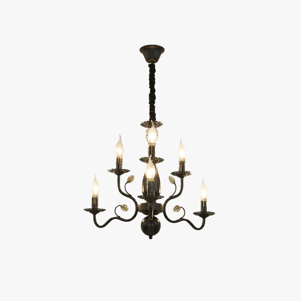 Silva Chandelier Rustic Glass Living Room Bedroom
