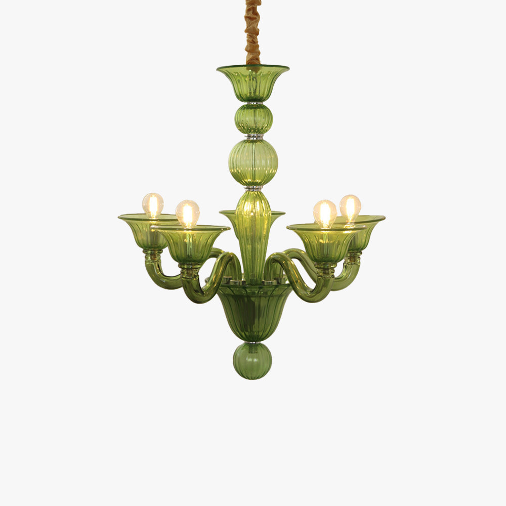 Silva Chandelier Retro Glass Yellow&Green&Clear