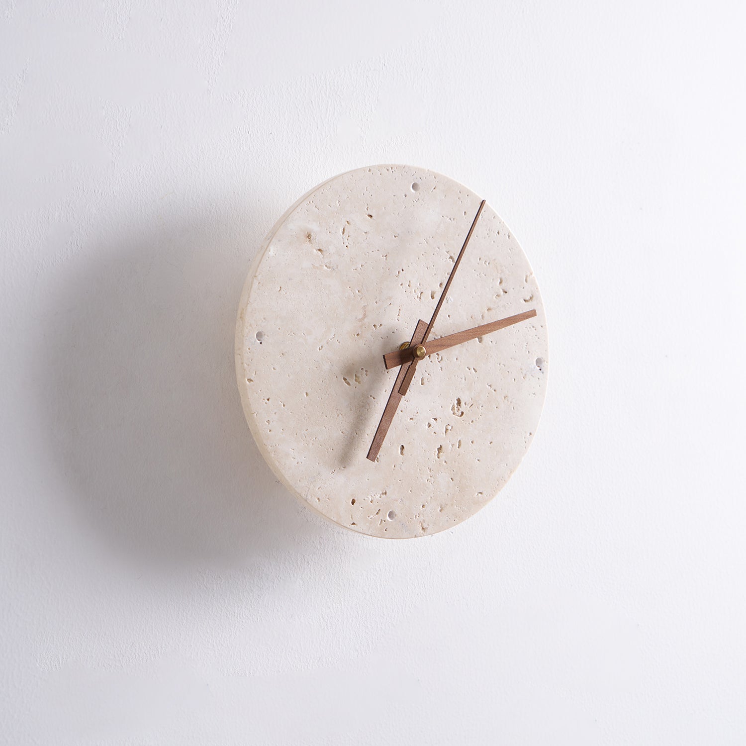 Wall Lamp Travertine Clock with Modern Minimalist Style Natural - Letslighting