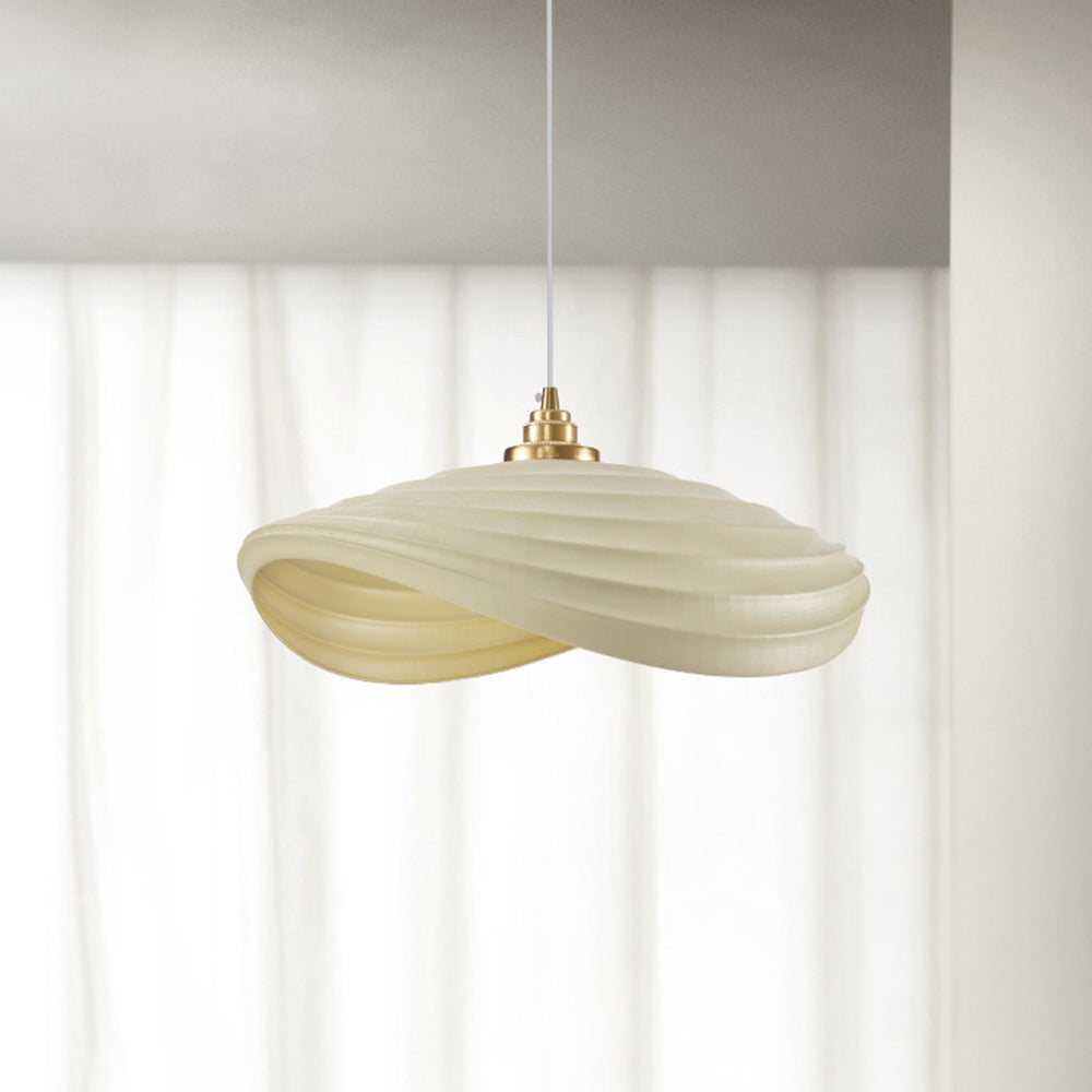Ritta Wabi-Sabi Minimalisme Ripple Pendant Light, Resin&Metal