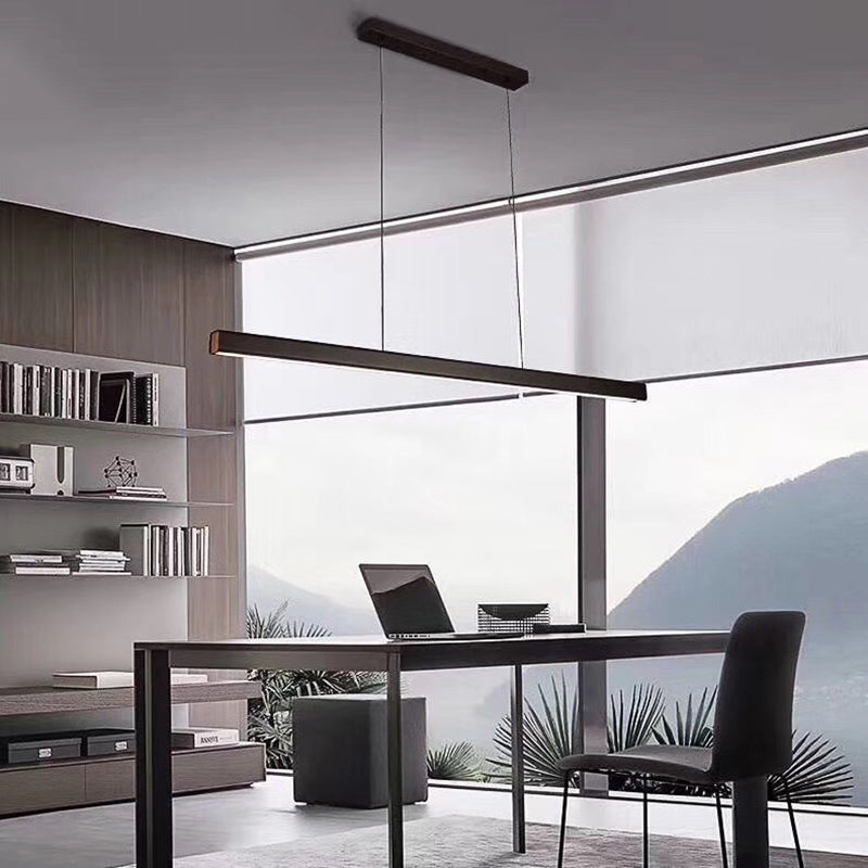 Arisha Minimalist Classic Black & White Linear Pendant Light