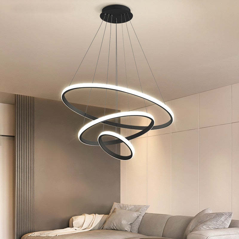 Arisha Modern Ring Pendant Light, 2/3/4 Rings