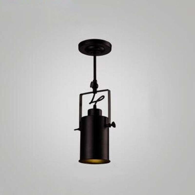 Silva Vintage Adjustable Semi-Flush Mount Ceiling Light, Black
