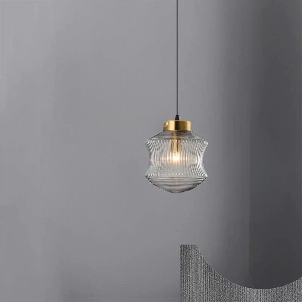 Valentina Modern LED Pendant Light Smoke Gray Glass Bedroom