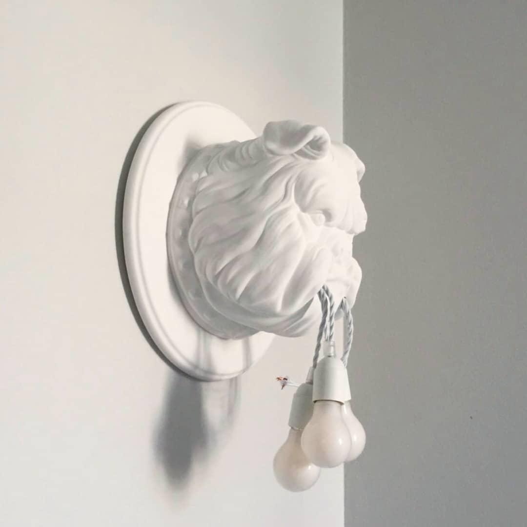 Lustra Applique Murale Sculpture Bulldog Fantaisiste - Neutralighting