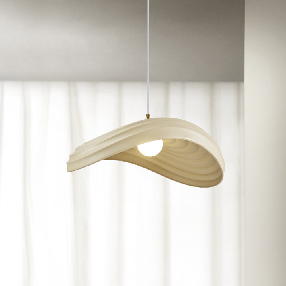 Ritta Wabi-Sabi Minimalisme Ripple Pendant Light, Resin&Metal
