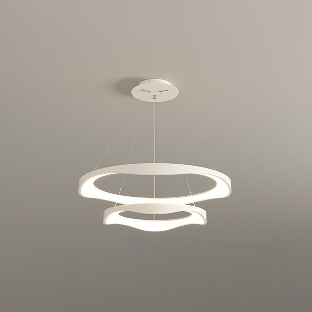 Arisha Pendant Light Rond Modern, Black/White, Dining Room