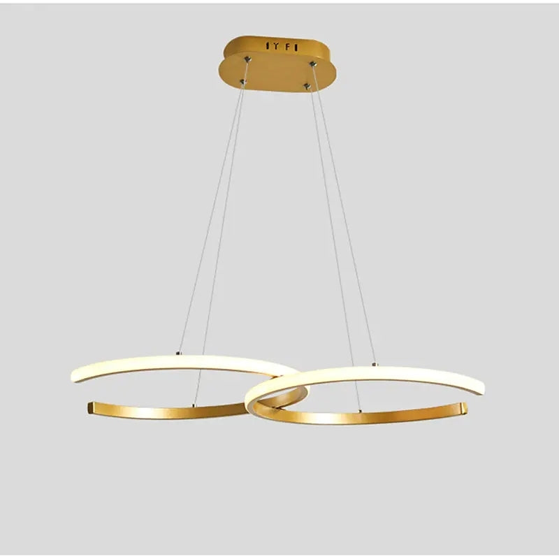 Arisha Modern Minimalist Pendant Light, Double-C