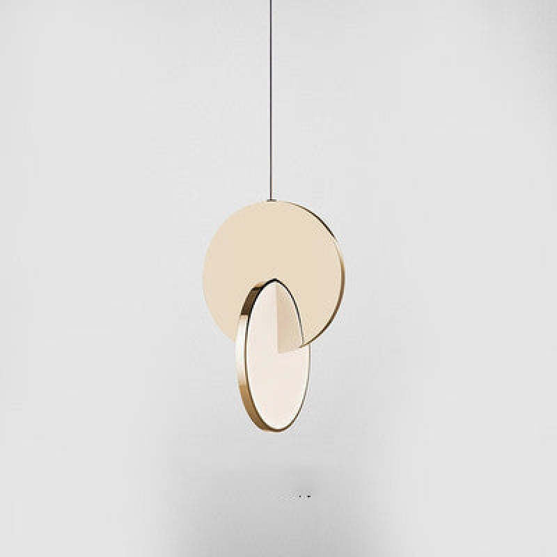 Arisha Pendant Light, Disc, Gold/Silver