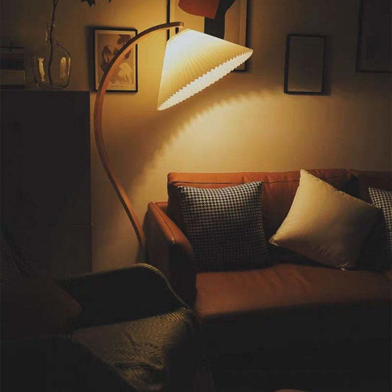 Muto Unique LED Floor Lamp, Wood/Metal, Living Room