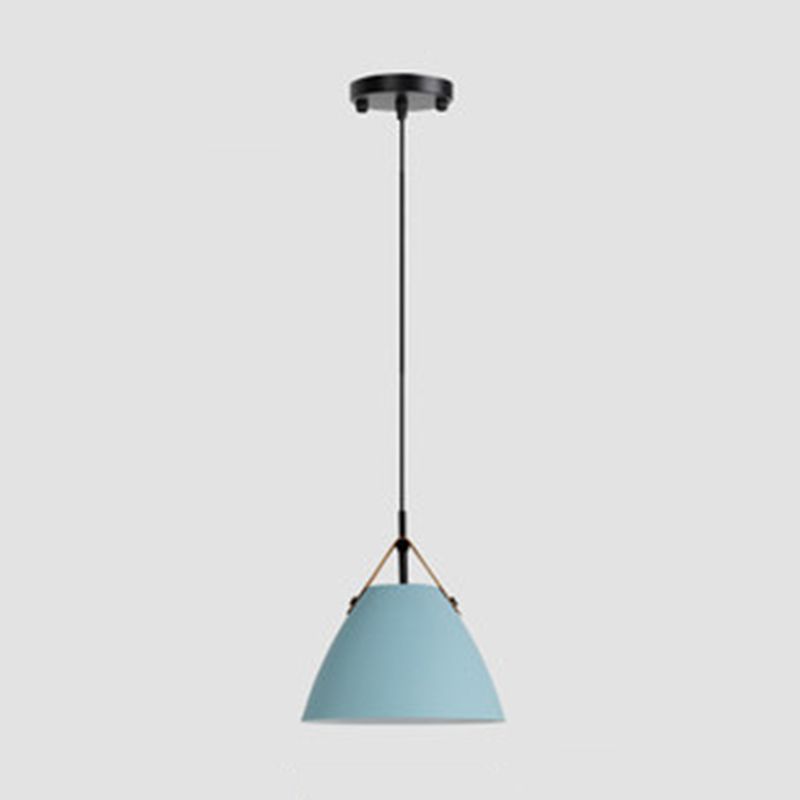 Valentina Modern Frisbee Shaped Metal Pendant Light, Black/White