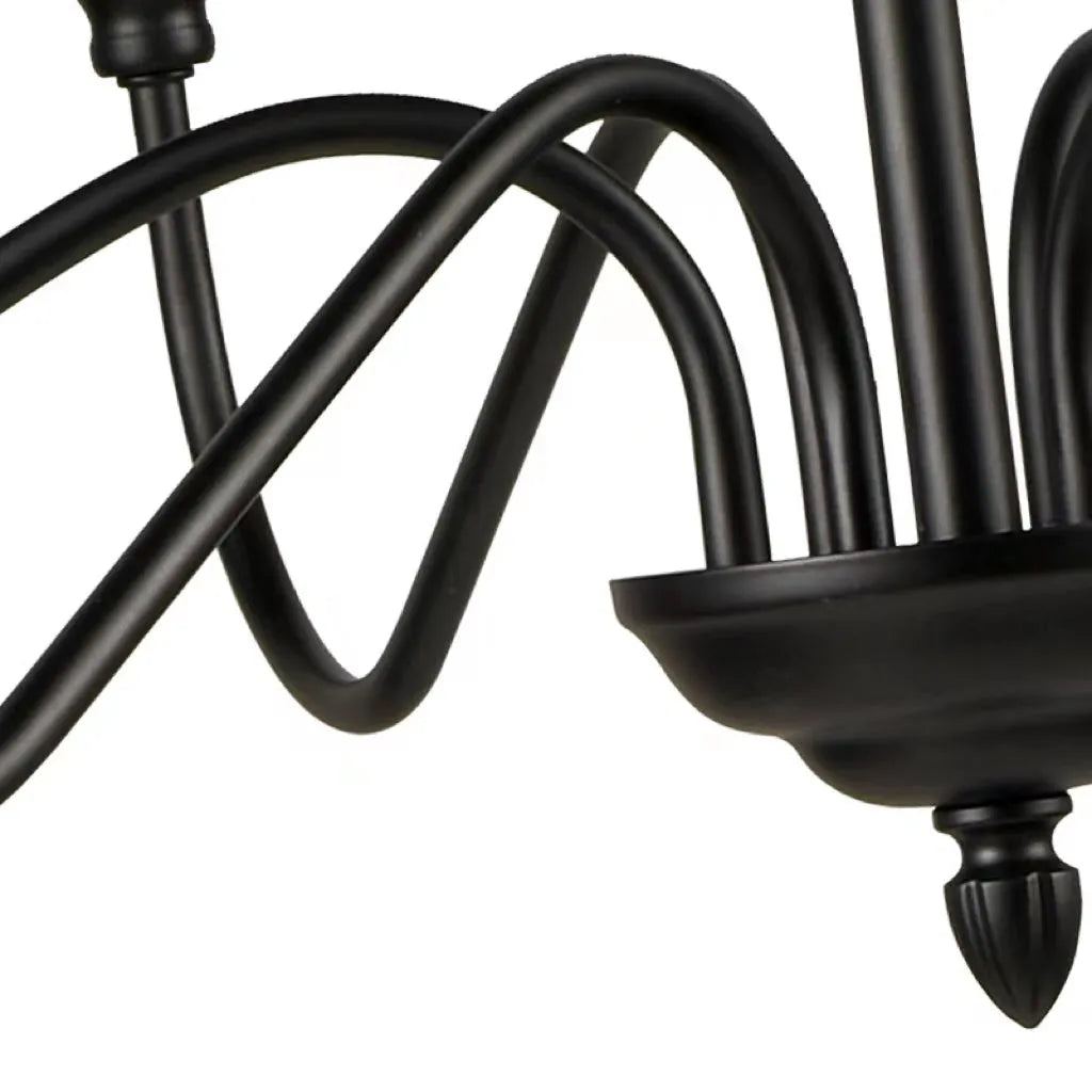 Silva Modern LED Chandelier Black Metal Bedroom Living Room