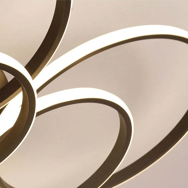 Arisha LED Ceiling Light Circle Ring, Black & White
