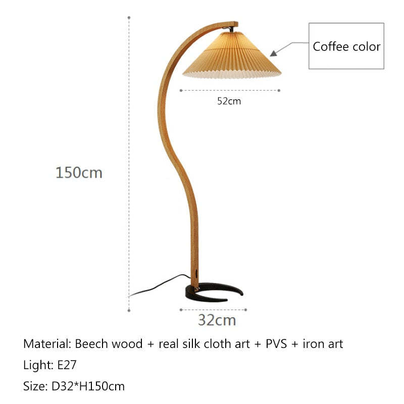 Muto Unique LED Floor Lamp, Wood/Metal, Living Room