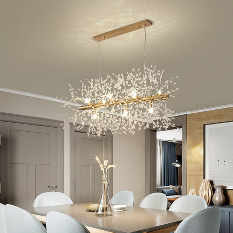 Arisha Creative Art Chandelier Crystal Pendant Light for Dining Room