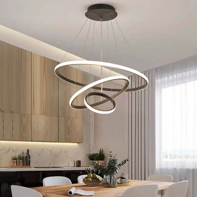 Arisha Modern Ring Pendant Light, 2/3/4 Rings
