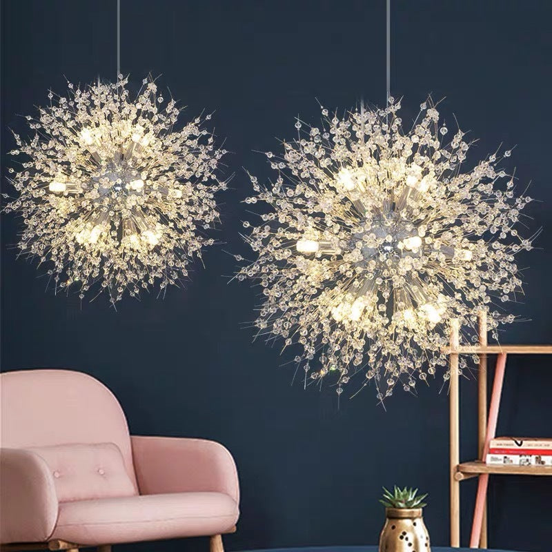 Arisha Elegant Dandelion Minimalist Luxury Pendant Light, Gold/Chorme