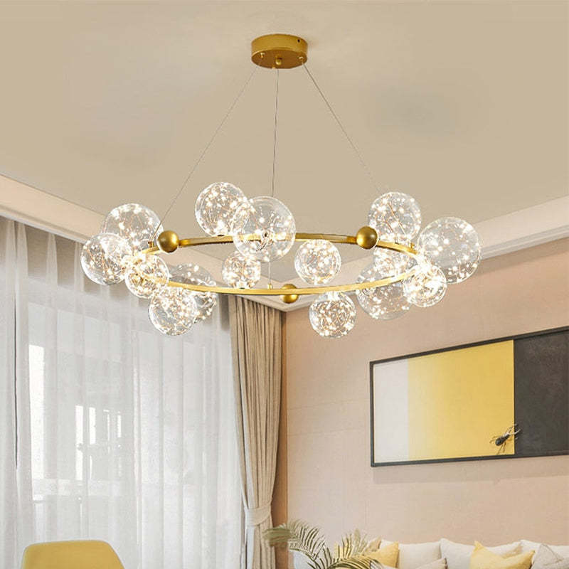 Valentina Art Deco Luminous Sphere Cluster Glass Pendant Light