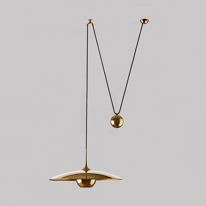 Arisha Minimalist Metal Pendant Light, Gold