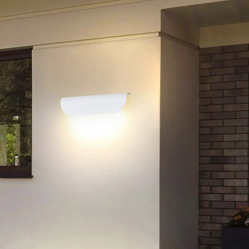 Ray Modern Outdoor Wall Lighting, Waterproof, Curved