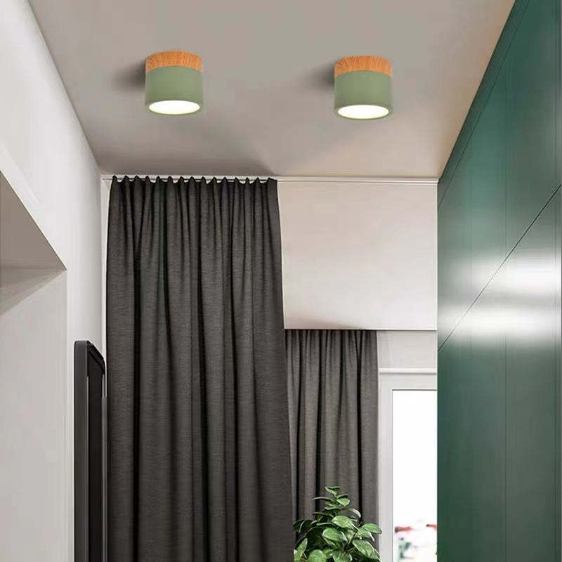 Valentina Modern Cylindrical Metal/Acrylic Flush Mount Ceiling Light
